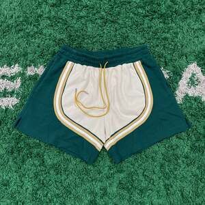 Rhude Crest Veille Track Shorts Size XL Green Yellow White Streetwear B10